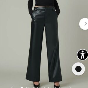 Joe's Jeans Black Mid-Rise Vegan Leather Pants